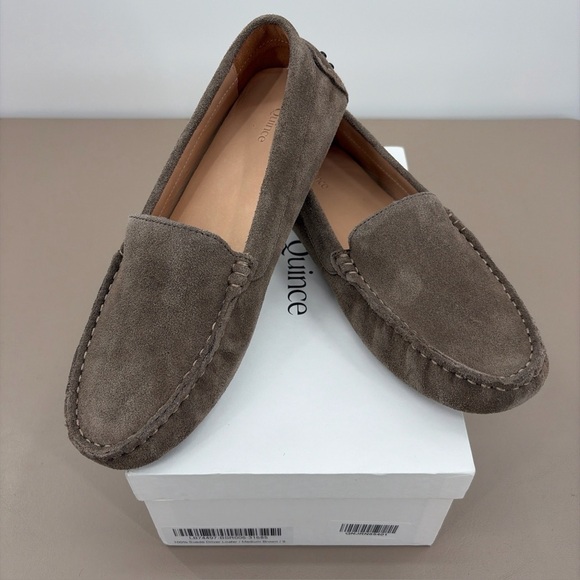 Quince Women's 100% Suede Driver Loafer Medium Brown Size 9 (fit like 8.5) NWT - Picture 6 of 12